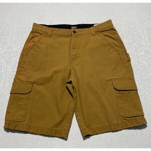 Genuine Dickies Mens Brown Ripstop Cargo Carpenter Shorts Size 34 GR40ABD